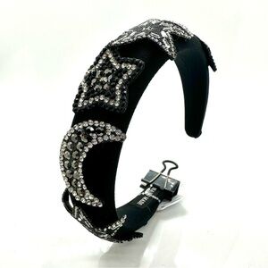Stars Moon Rhinestones Headband Bling Bejeweled Star Moon Headband Silve…